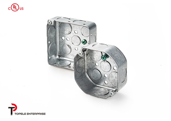 TOPELE 54171, 4 ′′ scatole di condotti elettrici galvanizzati in acciaio ottagonale, 2/8&quot; di profondità, 1/2 pollice Knockou