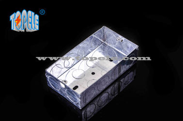BS4568 Steel Two Gang GI Electrical Boxes And Covers For Metal Outlet Devices